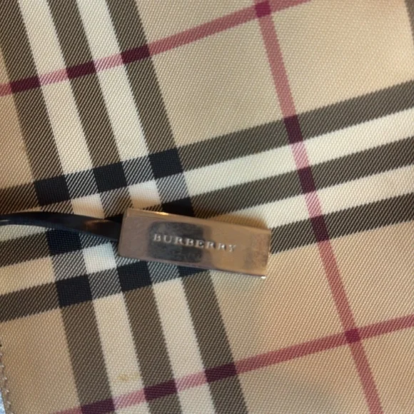 Burberry Tan and Black Tote Bag with Iconic Check Pattern - Picture 6 of 6